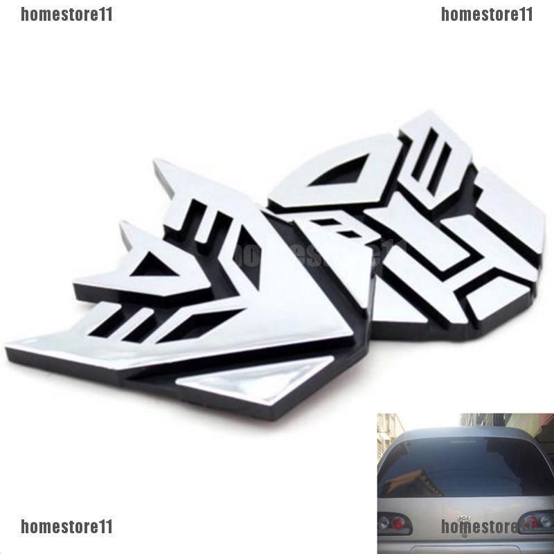 Decal dán trang trí hình Logo Transformers 3D cho xe hơi
