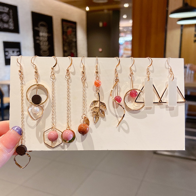 Khuyên tai dáng dài thời trang Hàn Quốc tùy chọn kiểu dáng