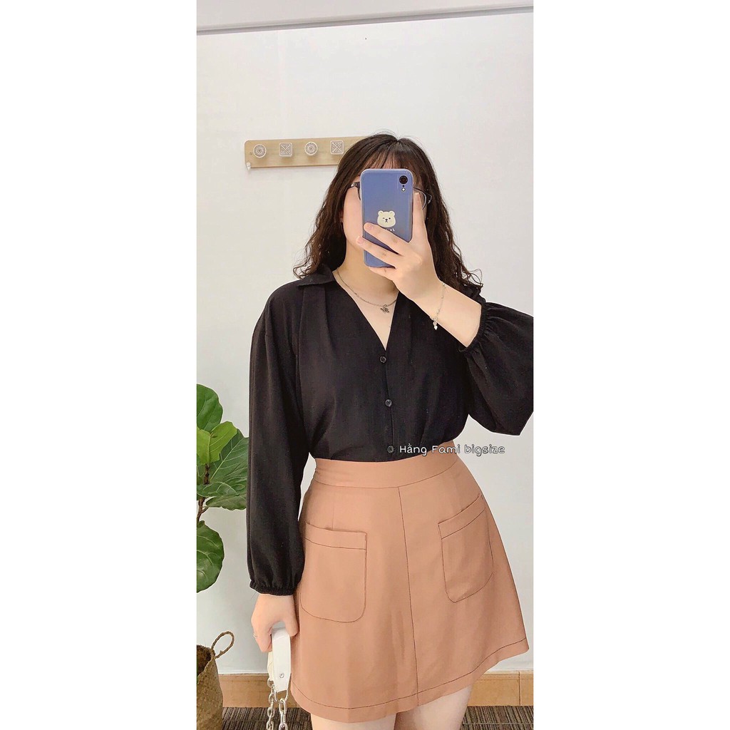 áo sơ mi cổ tim  Bigsize(a361)