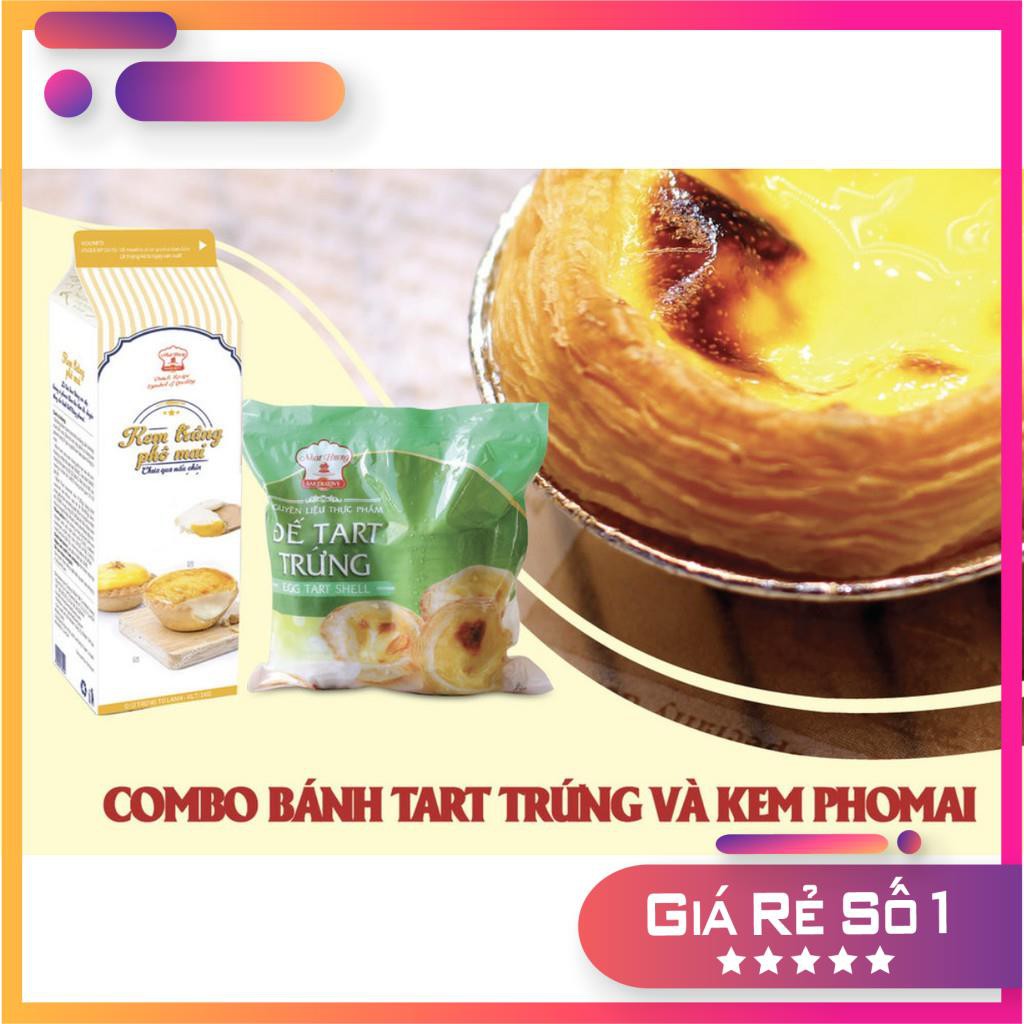 Combo tart trứng vị phô mai ( Kem trứng + đế tart )