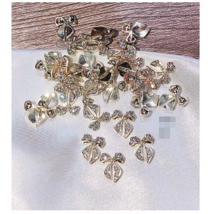 charm nơ mã mới trang trí nail