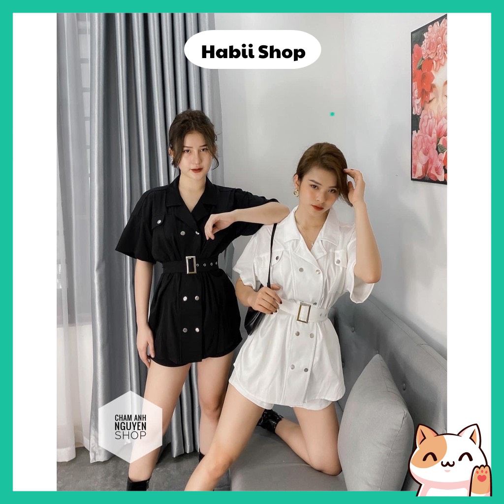 Set áo vest + quần kaki form rộng kèm đai siêu chất - FREESHIP TOÀN QUỐC - Set đồ sang chảnh