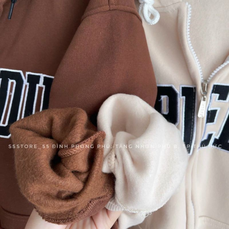 Áo khoác nỉ unisex  nam nữ có dây kéo ulzzang form rộng chất nỉ cao cấp thời trang teen