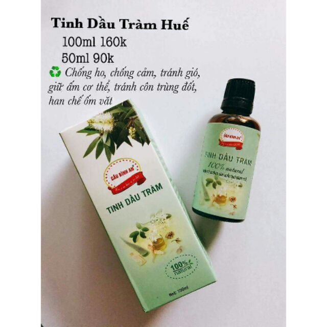 Combo 5 chai tinh dầu tràm Huế nguyên chất