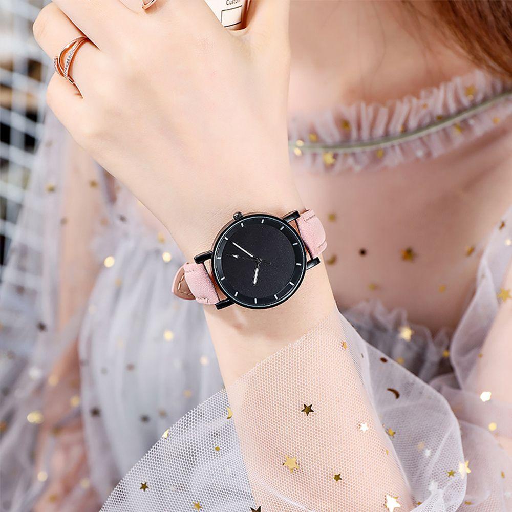 HS Đồng Hồ Nữ Dây Da Thiết Kế Đơn Giản