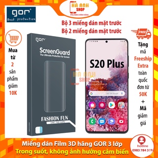 Miếng dán Samsung S20 Plus (S20+) Full màn H6 hãng Gor cao cấp(bộ 3 miếng)