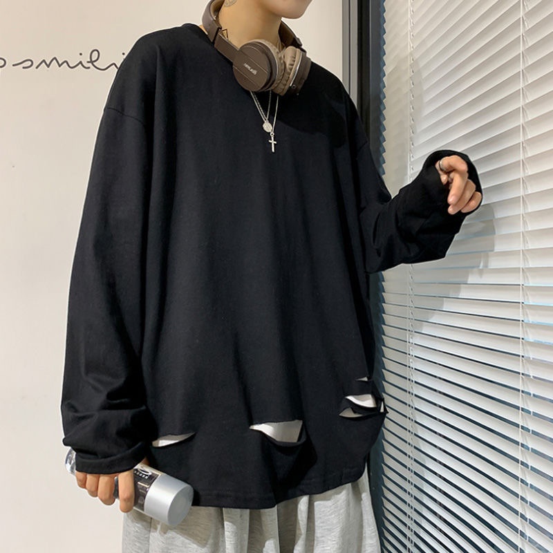 Áo Thun Nam Dài Tay Cổ Tròn Thời Trang Hàn (M-5Xl) | BigBuy360 - bigbuy360.vn