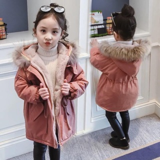 Áo khoác parka cho bé gái đủ sz 110-160. 3 màu nâu,vàng,kem siêu chất