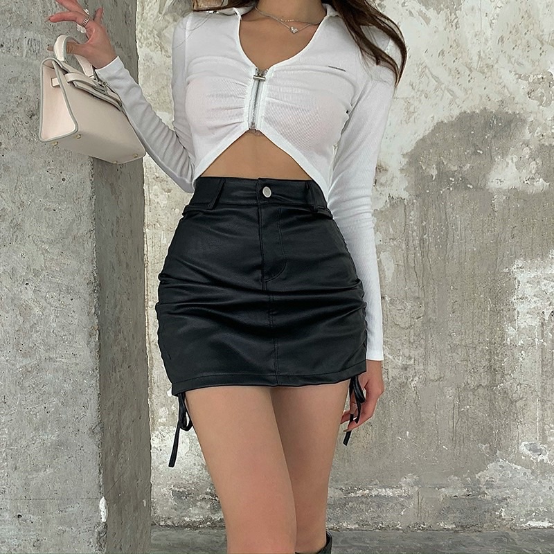 [Mã 11FASHIONSALE1 giảm 10K đơn 50K] CHÂN VÁY DA RÚT HAI BÊN | BigBuy360 - bigbuy360.vn