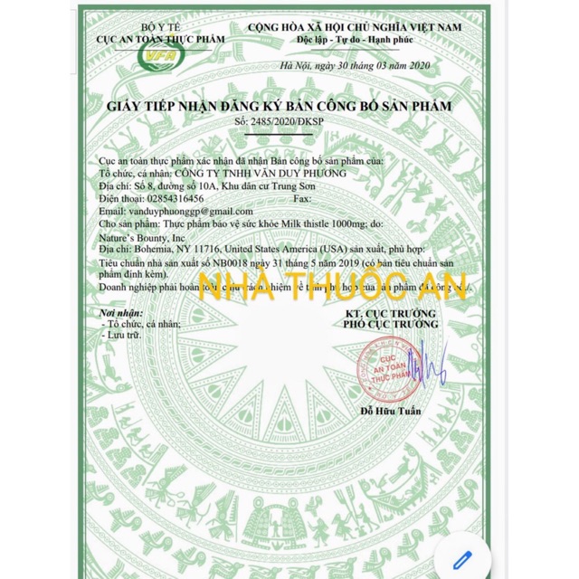 Viên giải độc gan Milk Thistle Nature's Bounty - Chai 50 viên