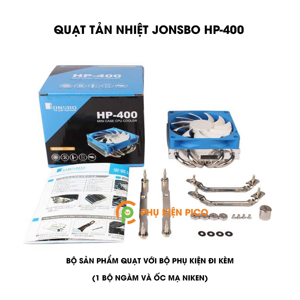 Fan CPU Jonsbo HP 400 - Quạt tản nhiệt CPU ITX topdown Jonsbo HP400 chính hãng - Tản nhiệt low profile Jonsbo HP-400