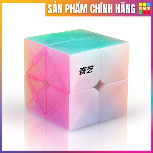 Rubik biến thể 2x2 Qiyi Yelly màu sắc, trang trí bàn học, RUBIK BMT, đồ chơi thông minh cho bé