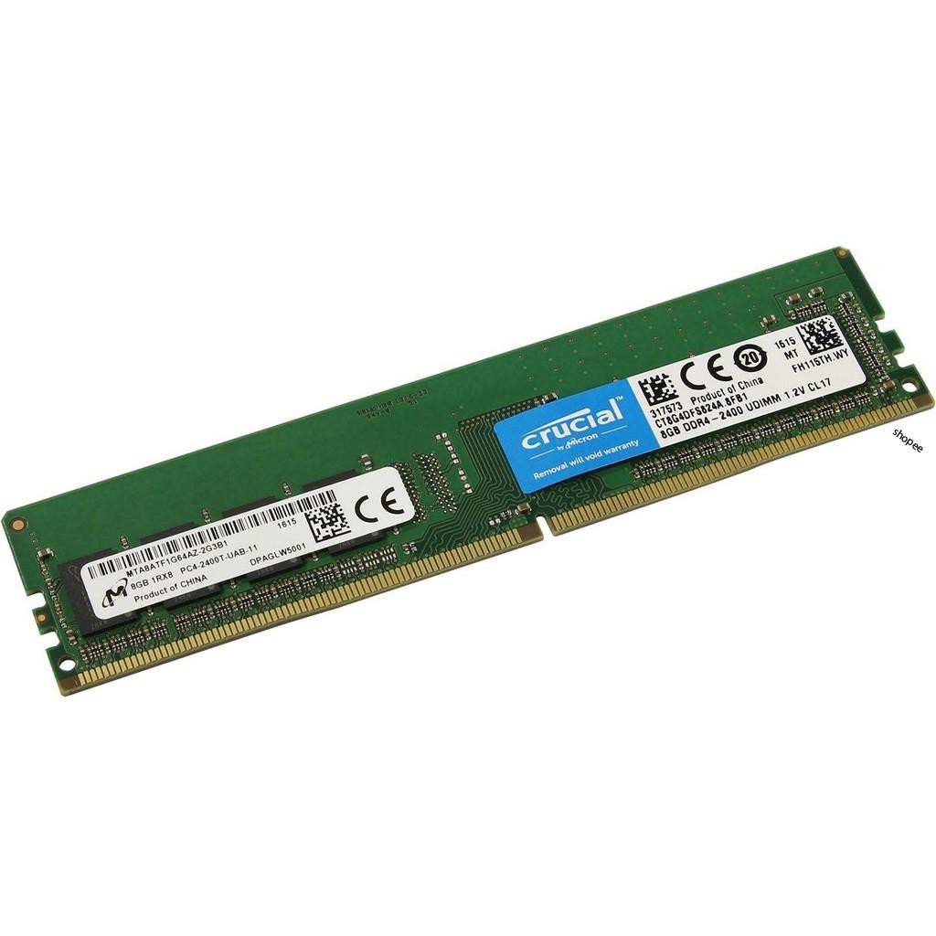 Ram máy tính Crucial DDR4 8G Bus 2400MHz