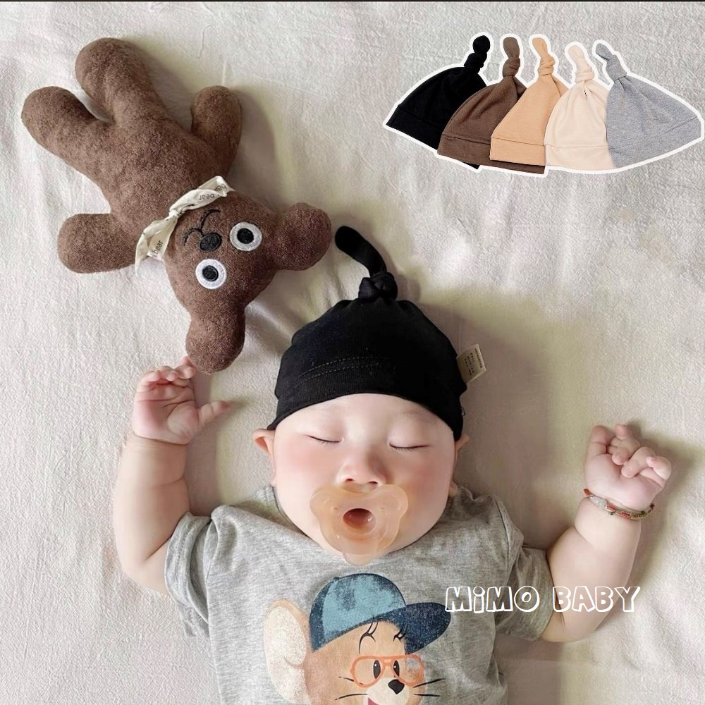 Mũ nón cotton thắt nút đáng yêu cho bé 0-12m mimo baby md25 - ảnh sản phẩm 2