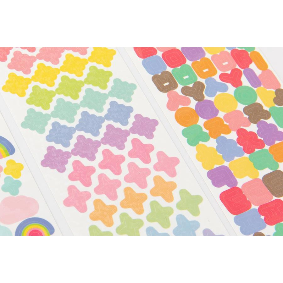 Set 9 Tấm Sticker ARTBOX Hàn Quốc Hologram Lấp Lánh Dễ Thương Phong Bì Màu Hồng