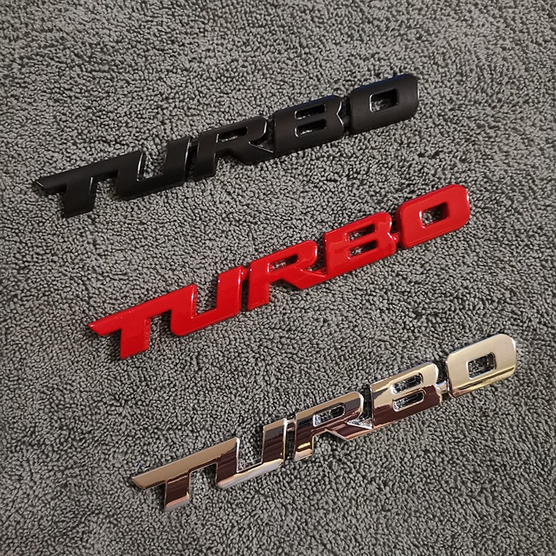 Tem Decal 3D Kim Loại Chữ Nổi TURBO 3D Dán Xe Ô Tô - Trang Trí Xe Hơi