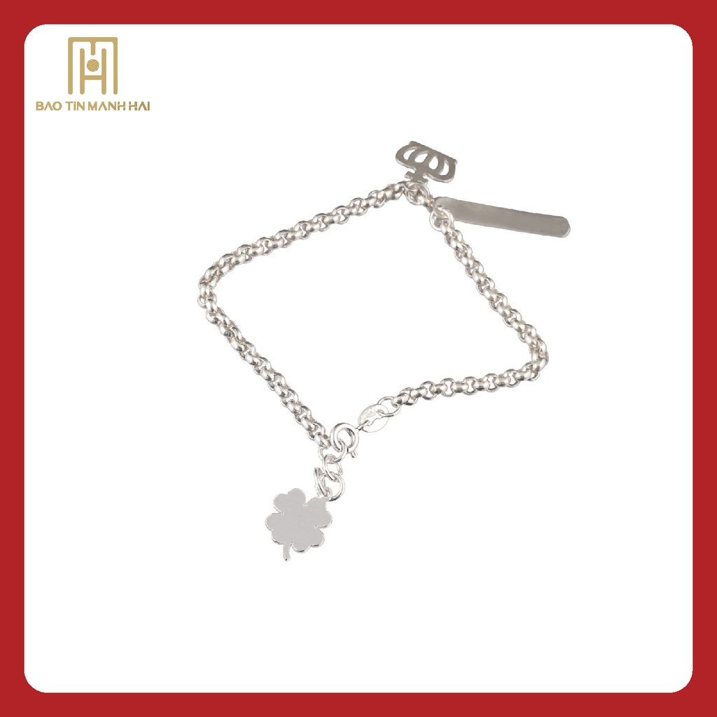 Lắc tay Bạc nam,nữ được thiết kế khắc tên theo yêu cầu Bảo Tín Mạnh Hải
