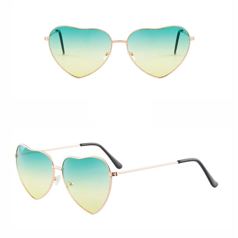 Kính Mát Gọng Kim Loại Hình Trái Tim Thời Trang