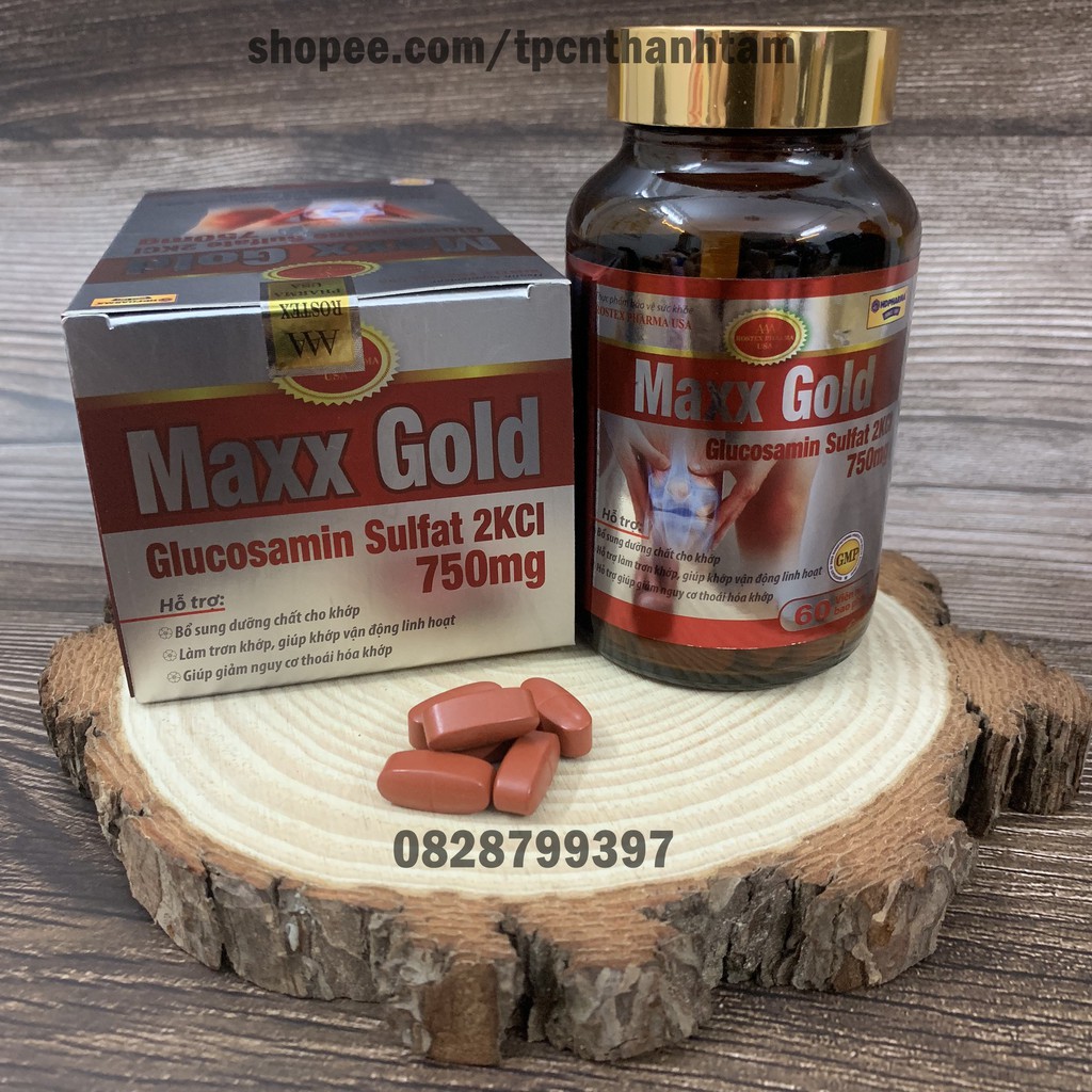 Viên uống MAXXGOLD bổ sung glucosamine, hỗ trợ xương khớp - Hộp 60 viên