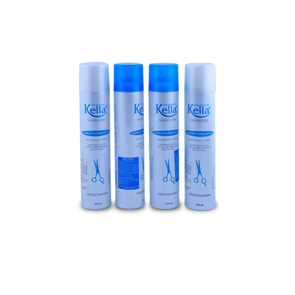 KEO XỊT TÓC CỨNG, MỀM KELLA 420ML