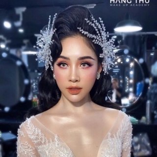 CÀI TÓC CÔ DÂU - Cài ốp đá pha lê ( Ảnh thật + video)