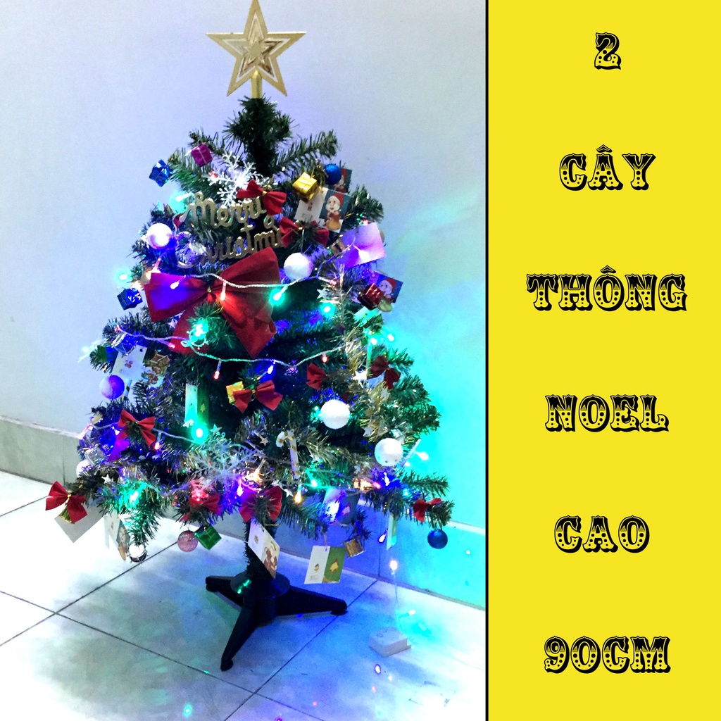 Cây thông noel trang trí giáng sinh đủ loại full phụ kiện 90cm, 1m2, 1m5, 1m8, 2m1, 2m4, 3m hàng Việt Nam chất lượng cao