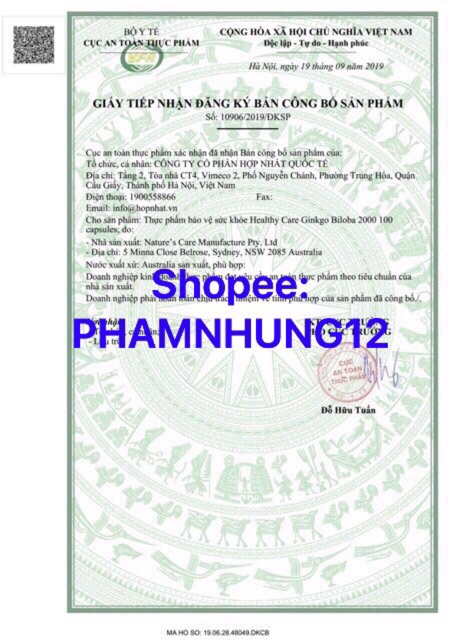 Viên Bổ Não Ginkgo Biloba Healthy Care 100 viên. | BigBuy360 - bigbuy360.vn