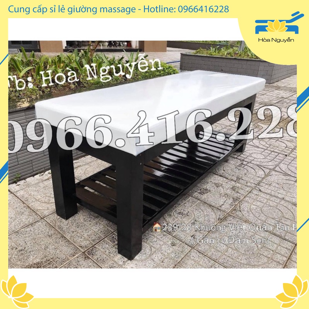 Giường spa chân gỗ thông siêu bền chắc - Có Sẵn