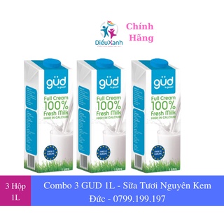 Combo 3 hộp sữa GUD UHT Whole Milk