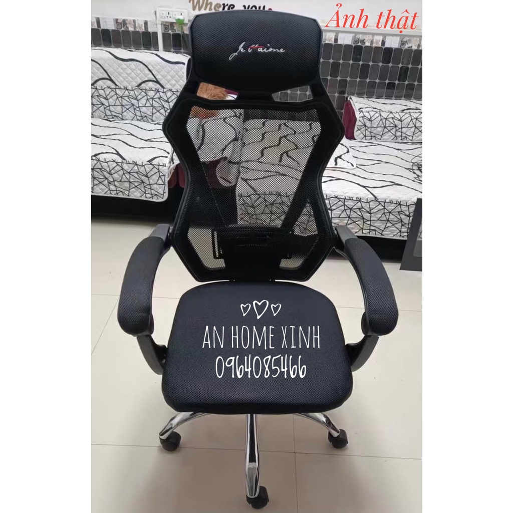 Ghế gaming cao cấp giá rẻ lưng lưới có gác chân - Ghế chơi game - AN HOME XINH