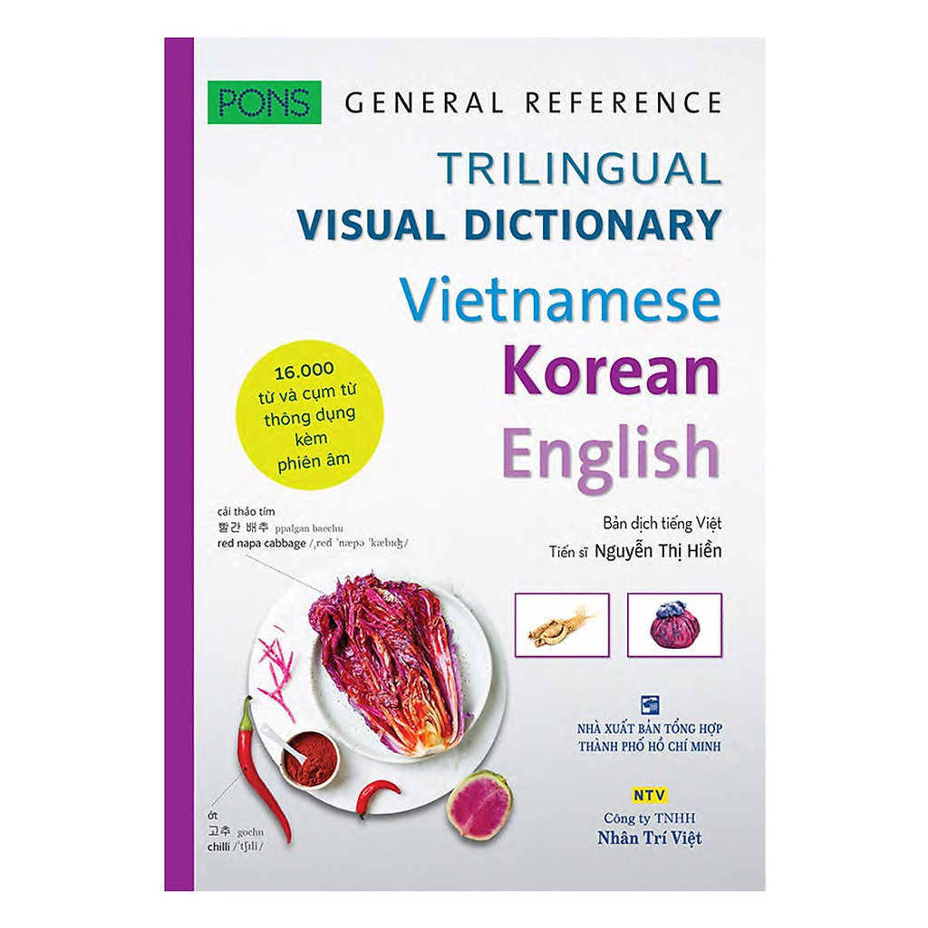 Sách - Trilinggual visual dictionary vietnamesse korean english -16.000 từ và cụm từ thông dụng kèm phiên âm