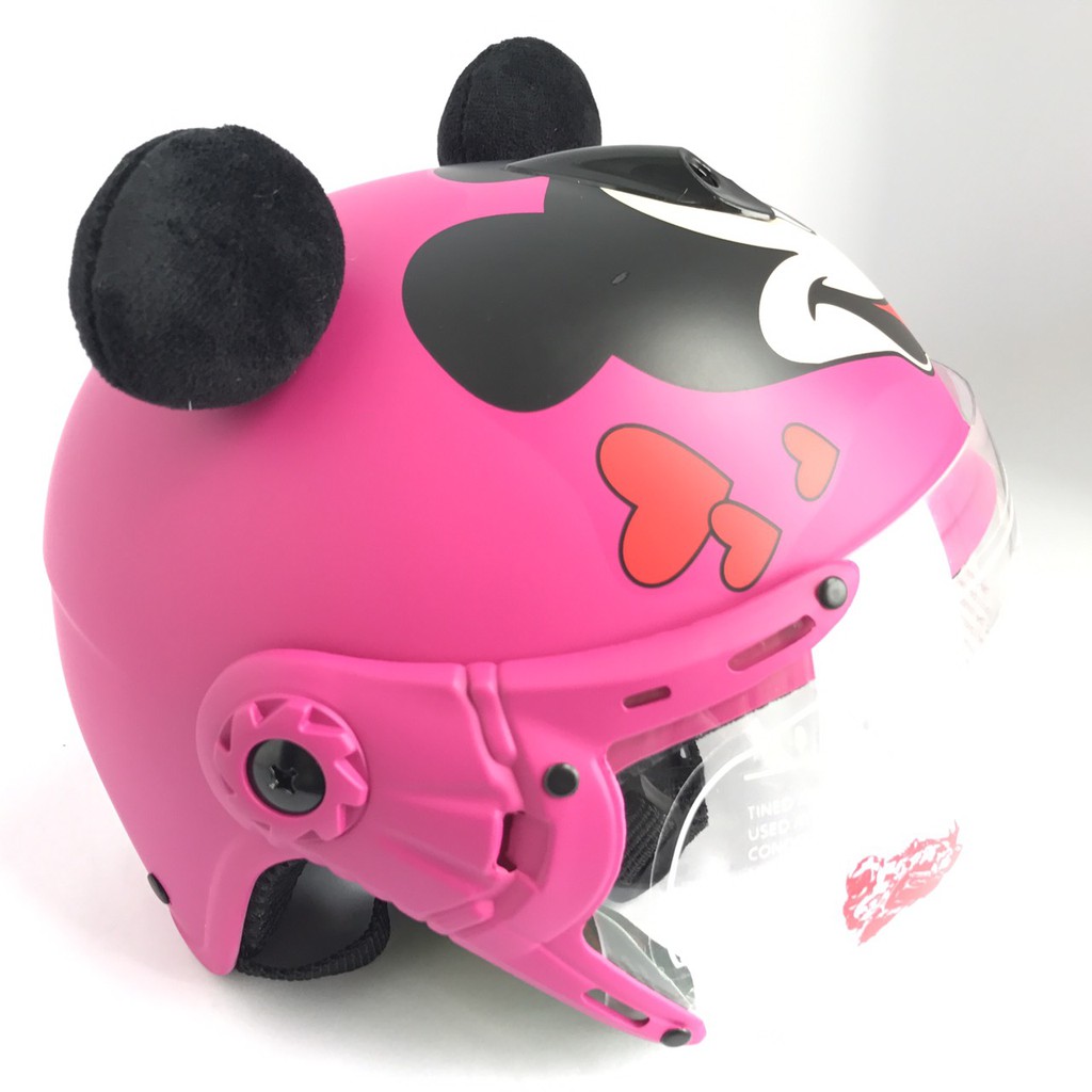 Mũ bảo hiểm trẻ em có kính V&amp;S Helmet Chuột Mickey đào nhám - Vs103KS