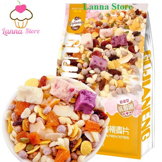 [GIẢM CÂN] Ngũ cốc sữa chua mix hạt, hoa quả YOGURT FRUIT OATMEAL gói 500g