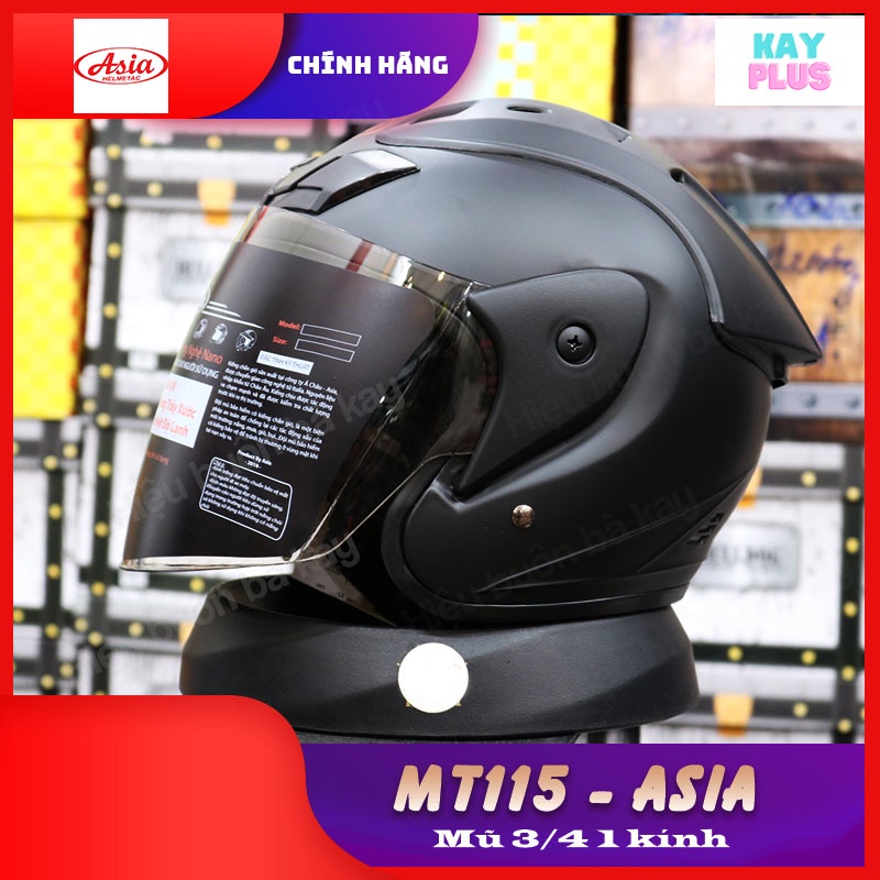 Mũ bảo hiểm 3/4 Asia M115 1 kính