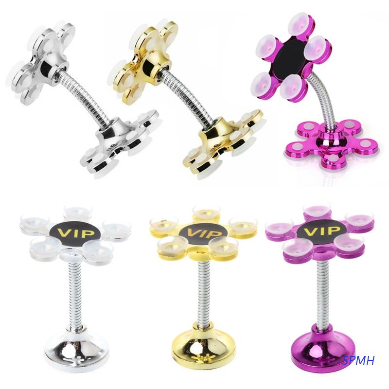 Giá Đỡ Điện Thoại Bằng Kim Loại Xoay 360 Độ Hình Bông Hoa Xinh Xắn Cho iPad iPhone Samsung Smartp