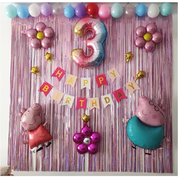 Rèm Treo Tường Trang Trí Tiệc Cưới/Sinh Nhật Màu Sắc Laser Kẻ Sọc 2M