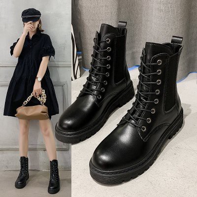 Giày boot nữ da trơn, đế cao 5cm, cổ cao thời thượng 2021 G26 | WebRaoVat - webraovat.net.vn