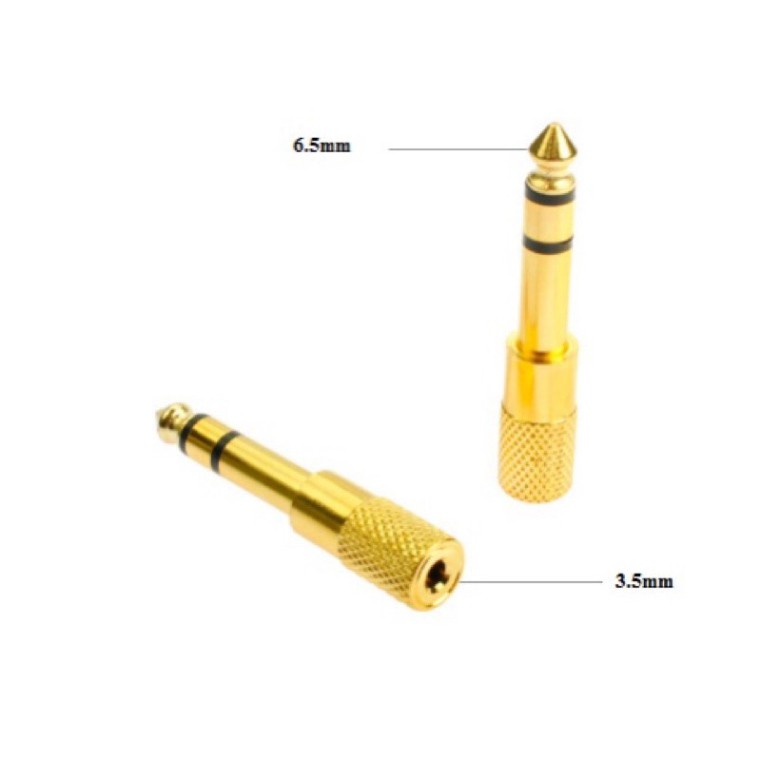 Cổng jack chuyển đổi âm thanh 3.5 sang 6mm ly ra cho nhạc cụ organ guitar mixer amply đầu livestream đực male cái female
