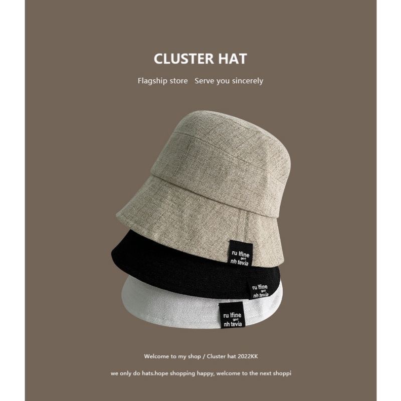 Nón bucket uzllang vải thời trang