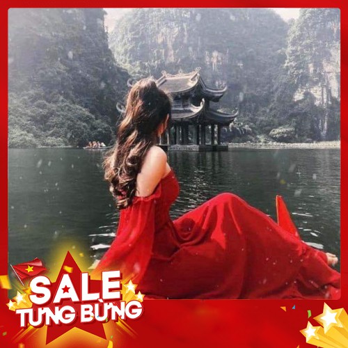 -HÀNG NHẬP KHẨU Đầm maxi trễ vai tay dài cực yêu trắng, đỏ (hàng thiết kế cao cấp) Liên hệ mua hàng 084.209.1989