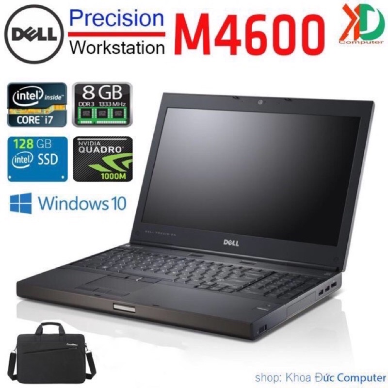 Laptop máy trạm Dell Precision M4600 Core i7/8gb ram/128gb ssd/ vga Quadro 1000M, màn 15.6inch Full HD