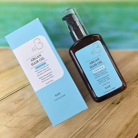 Tinh Chất Dưỡng Tóc Raip R3 Argan Oil Màu Xanh Blue Ocean Hương Nước Hoa 100ml - Dầu dưỡng tóc Raip