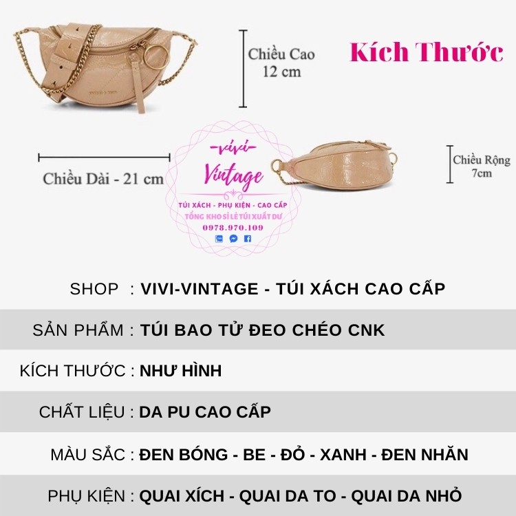 Túi bao tử đeo chéo Cnk 3 dây khóa tròn - VIDEO ẢNH CHỤP THẬT - túi xách nữ đẹp đeo bụng siêu chất. | BigBuy360 - bigbuy360.vn