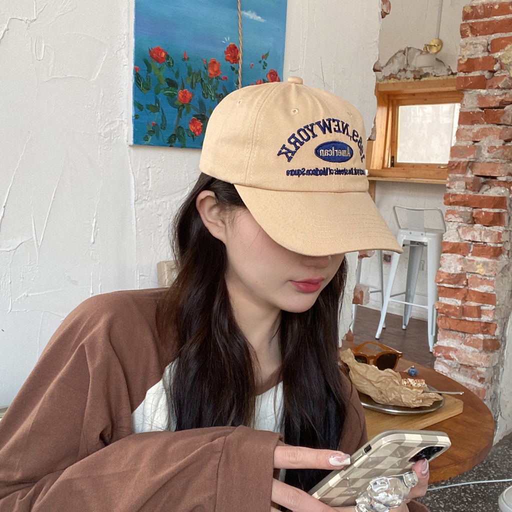 Mũ Lưỡi Trai Mềm Thêu Chữ Phong Cách Hàn Quốc