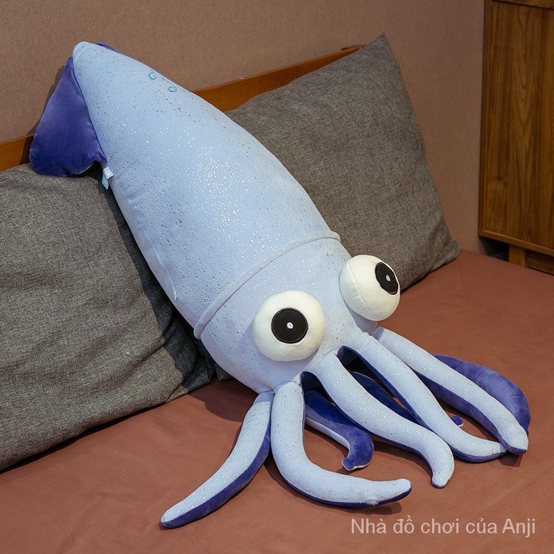 AIXINI 70-110cm Squid Stuffed Animals Squid Plush Kawaii Doll Soft Toy Cute Food Pillow Squishy Toy Comforting Gift Giant Plushies Anime Plushie