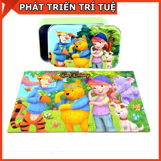 Ghép Hình Puzzle 60 Mảnh Hộp Thiếc