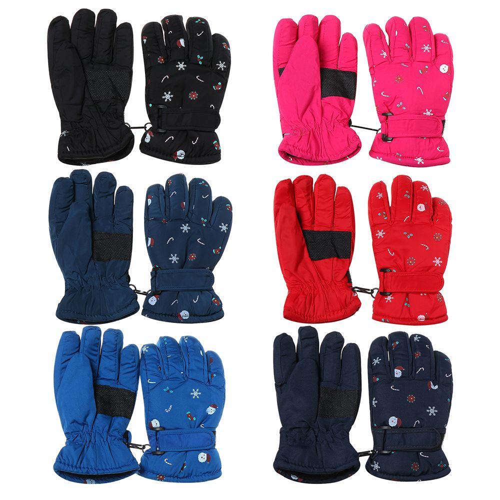 Găng Tay Trượt Tuyết Dày Dặn Ấm Áp Chống Trượt Thời Trang Mùa Đông Cho Bé