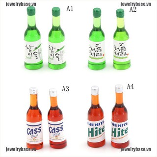 [Base] 2PCS 1:12 Dollhouse Mini Dollhouse customized bottle of soju stereo [VN]