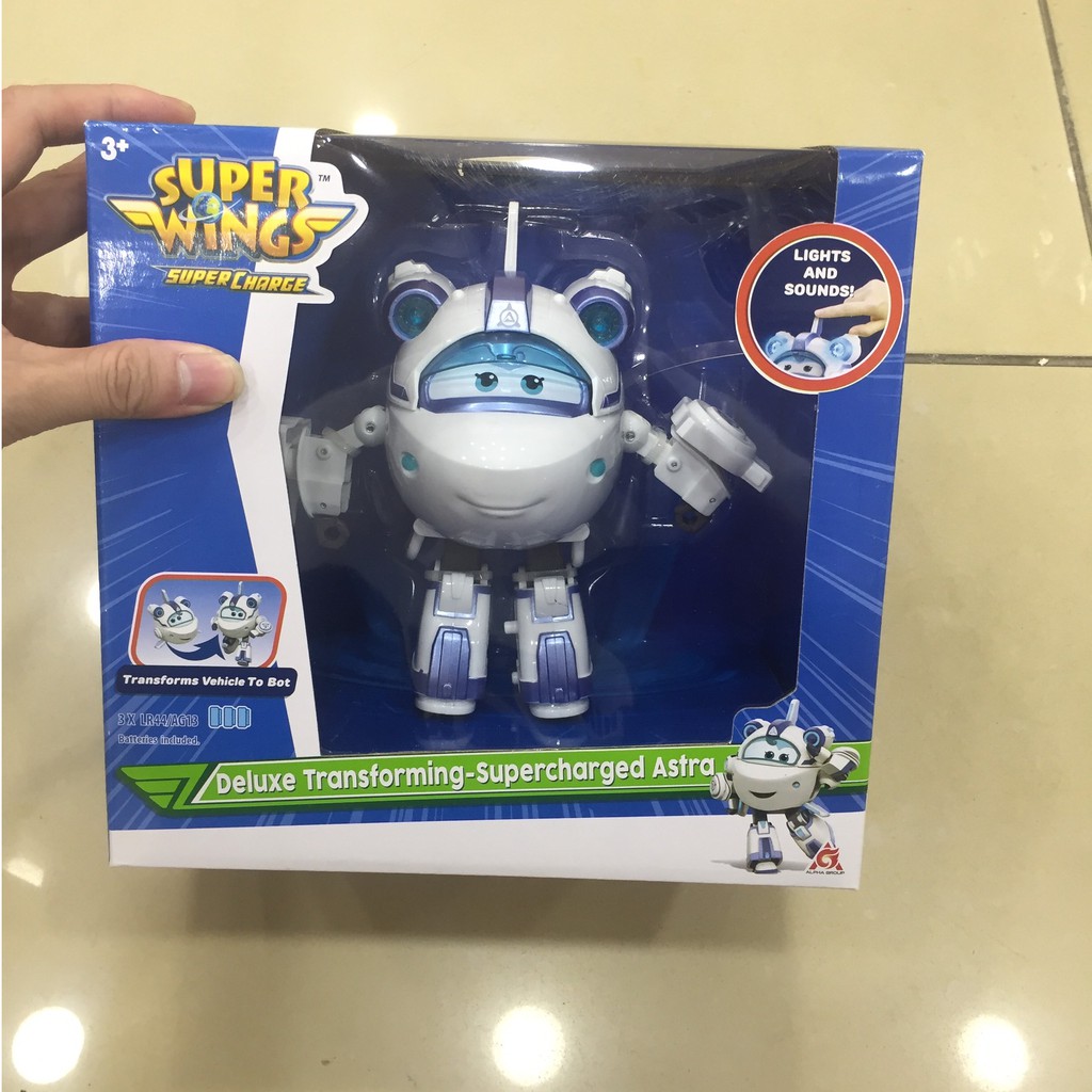 Rô bốt biến hình cỡ lớn có đèn và âm thanh- Astra Siêu cấp - Super wings Chính Hãng - biệt đội bay siêu đẳng