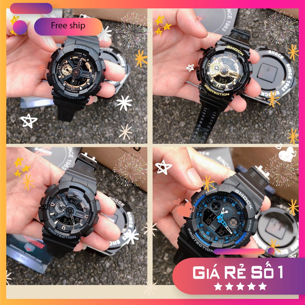 Đồng Hồ Thể Thao Nam Đen Shock GA_110 Dáng Thể Thao Cực Ngầu⚡Ảnh Thật⚡